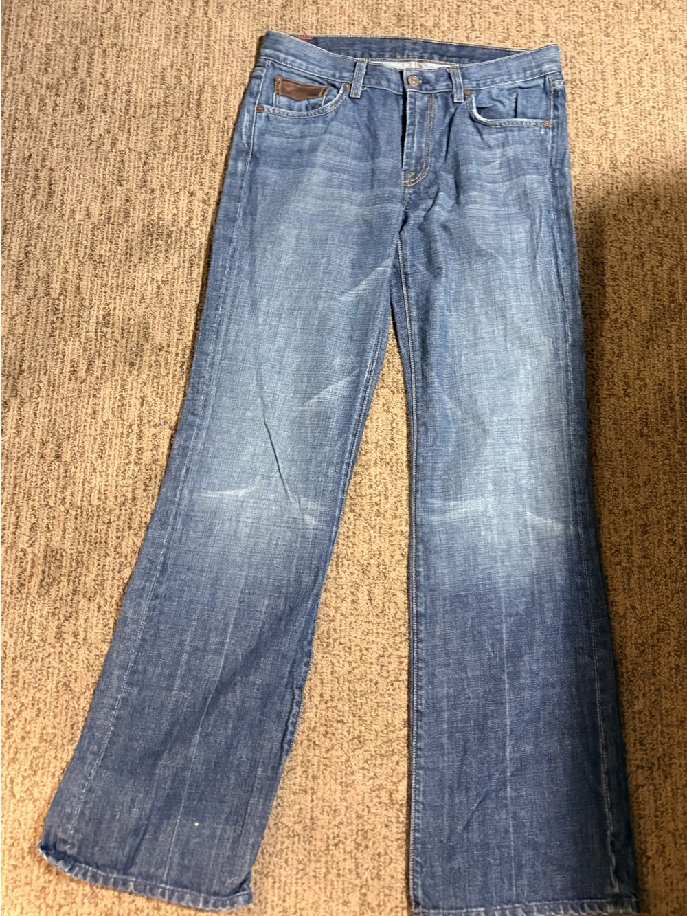 7 For All Mankind Women's Faded Blue Wide Leg Jeans size 32